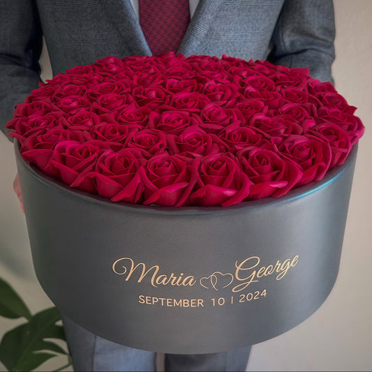 Personalized Round Rose Keepsake